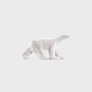 L'Ours Pompon pearly by Richard Orlinski inspired by François Pompon white polar bear - Orlinski edition museum in partnership with Artémus